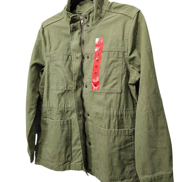 Vintage America Cotton Canvas Anorak Utility Jacket Olive Green New Size M - Picture 7 of 15